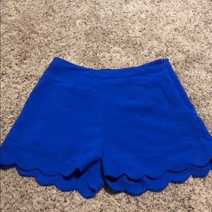 Blue high waisted shorts